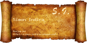 Simon Indira névjegykártya